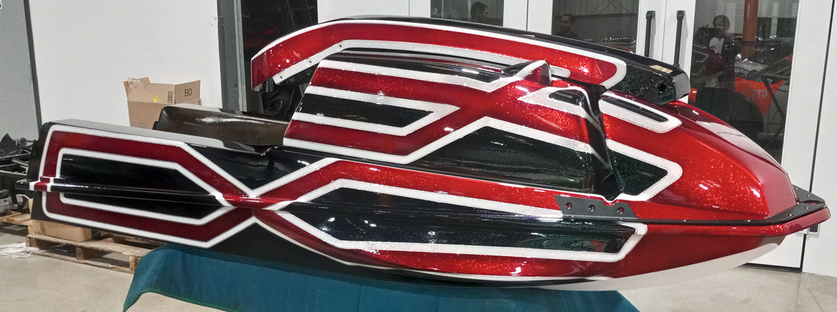 Candy Pigment and Flake Added To DiamondFinish Clear to Restore Jet Ski