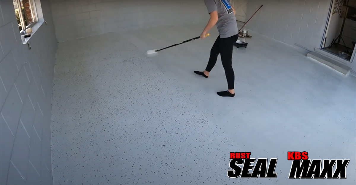Garage Floor Makeover Using RustSeal and KBS MAXX