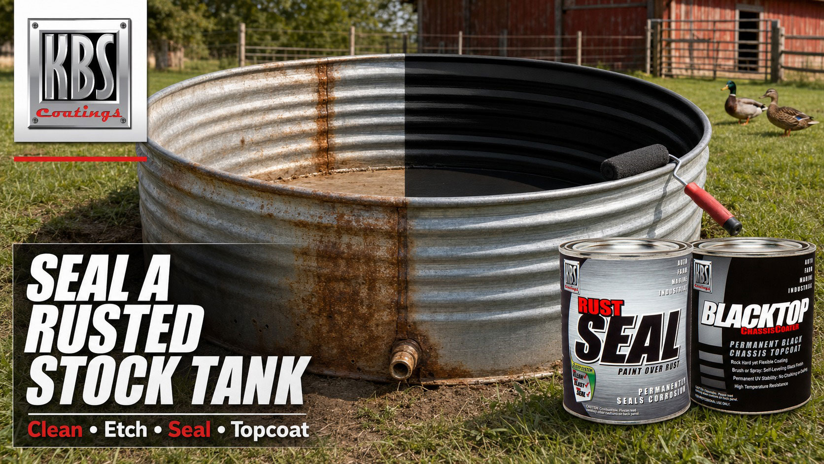 How to Seal a Rusted Galvanized Stock Tank (Even a Duck Pond) So It Stops Leaking for Good