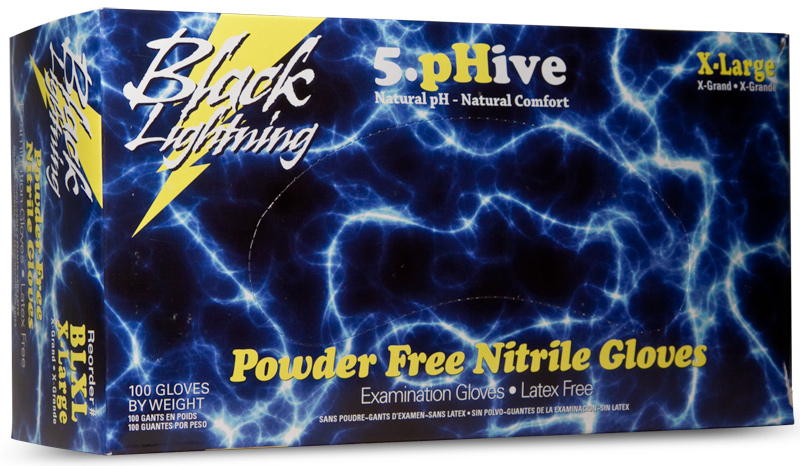 Black Lightning Nitrile Gloves - Disposable Nitrile Gloves