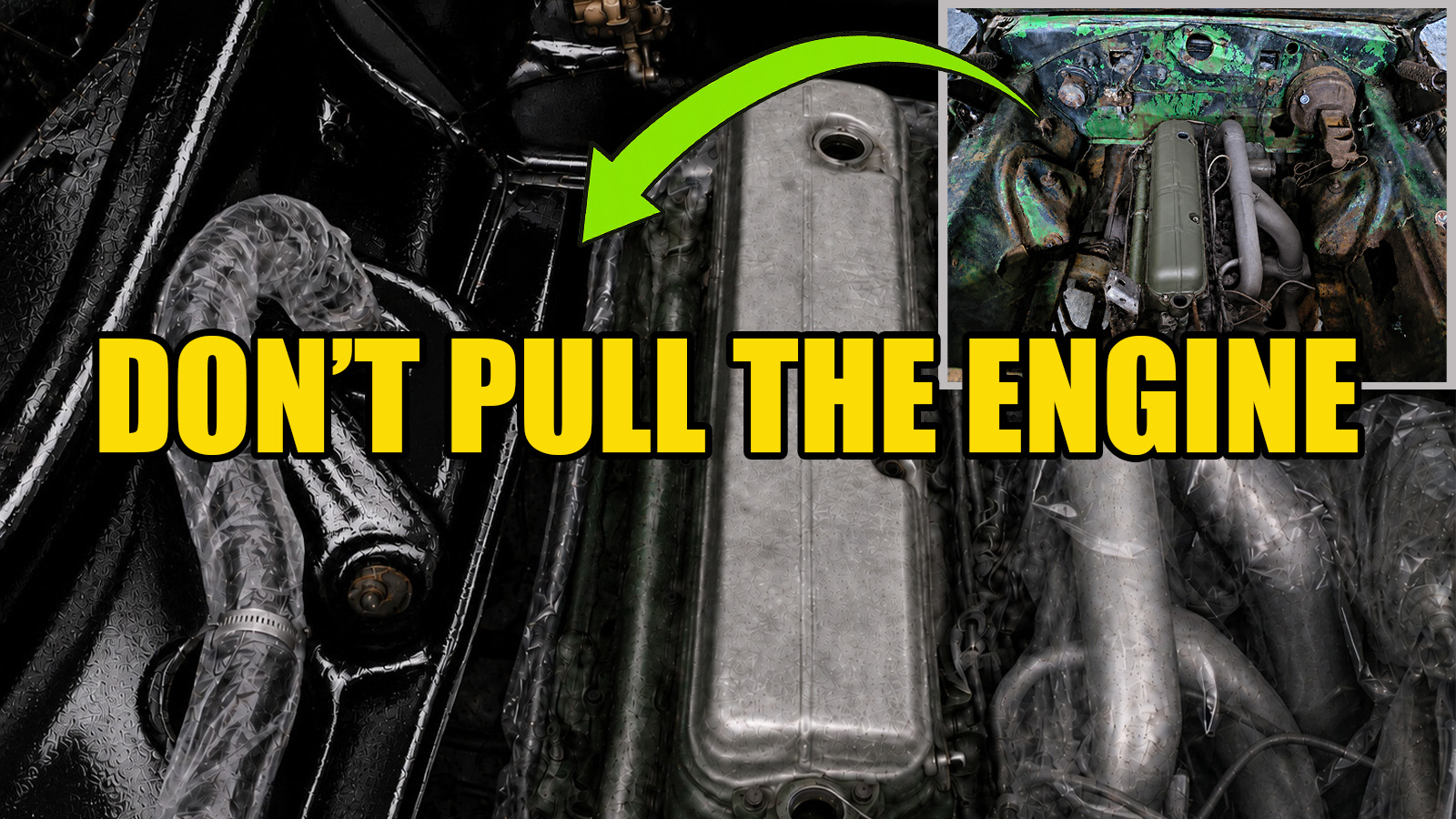 How to Restore an Engine Bay Without Removing the Engine