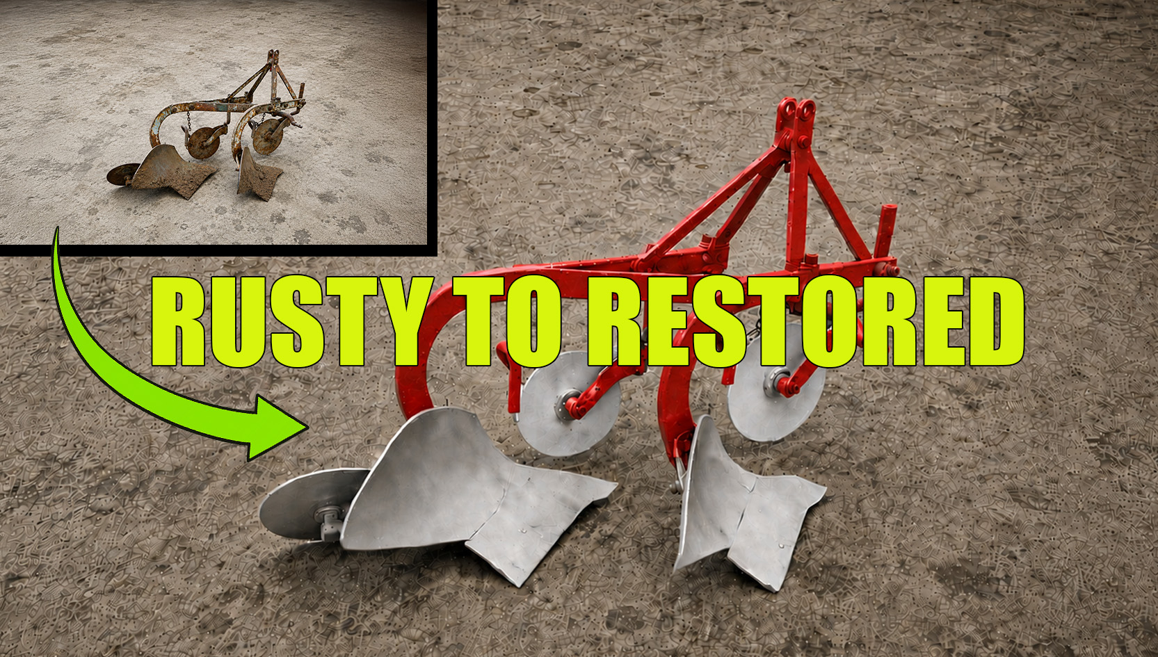 How to Paint a Rusty Farm Plow Without Sandblasting