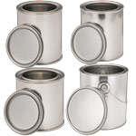 Empty Steel Paint Cans