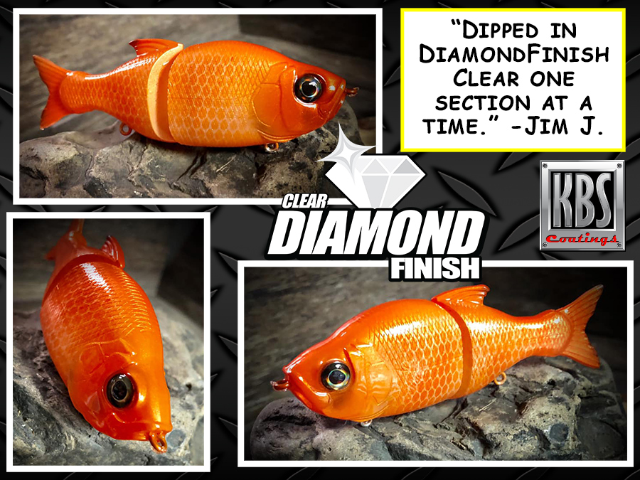 DiamondFinish Clear on Fishing Lure